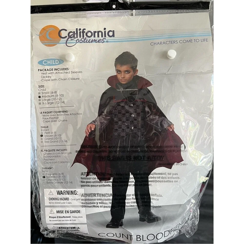 Vampire Count Bloodfiend Kids Costume